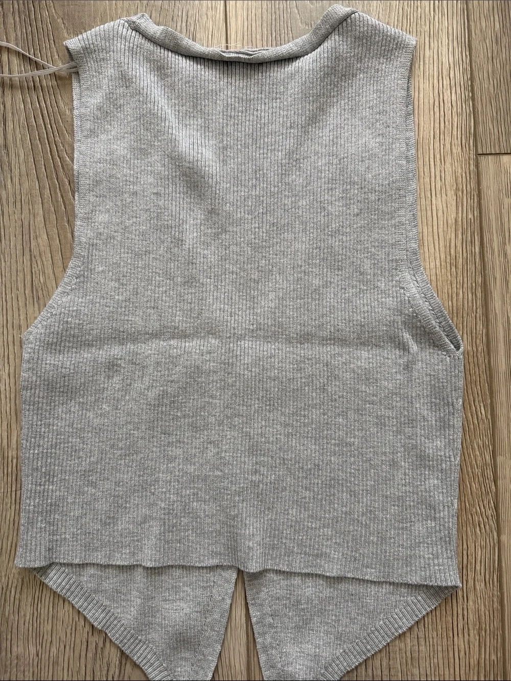 Garage grey Ribbed Button-Front Knit Vest - Picture 3 of 3